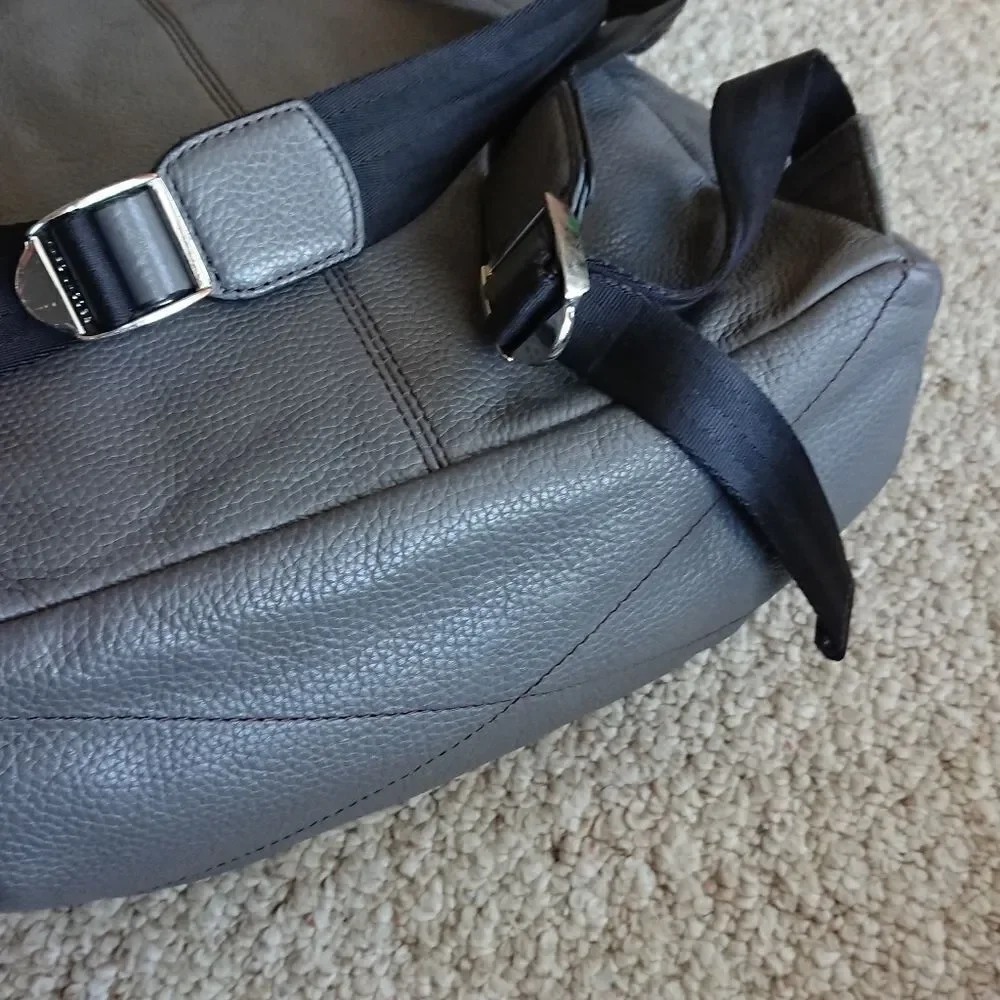 Marc Jacobs Gray Leather medium Varsity Backpack
